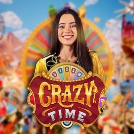 Crazy Time online game logo by Evolution on n1betat.com